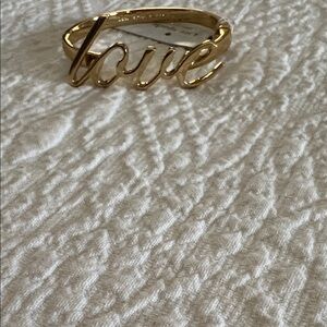kate spade Gold 'Love' Script bracelet